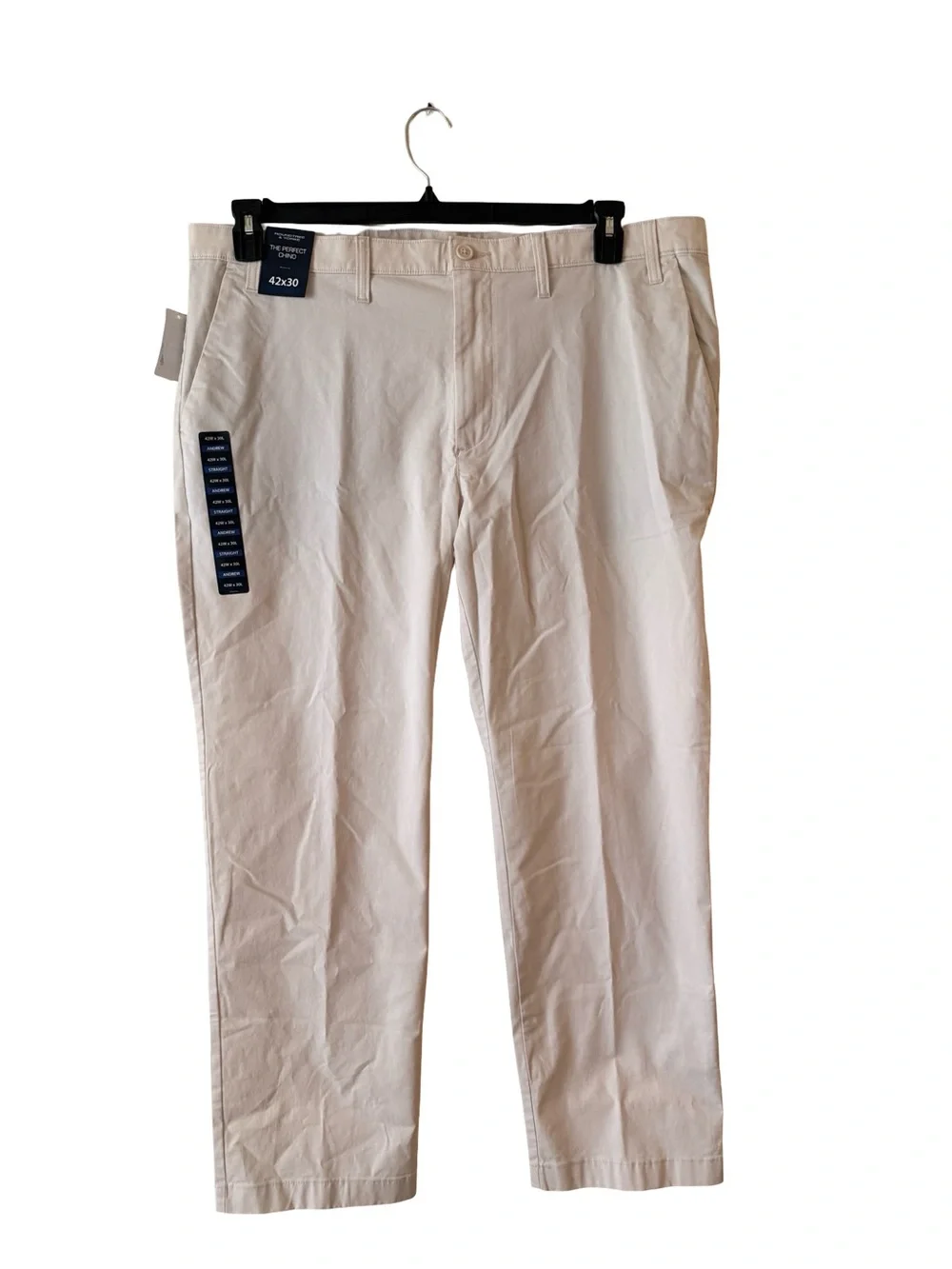 Roundtree & Yorke Perfect Chino Andrew Pants Flat Front 42x30 New